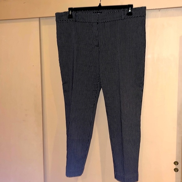 Liz Claiborne career Emma classic pants, size 16, black with white polka dots - Picture 1 of 5